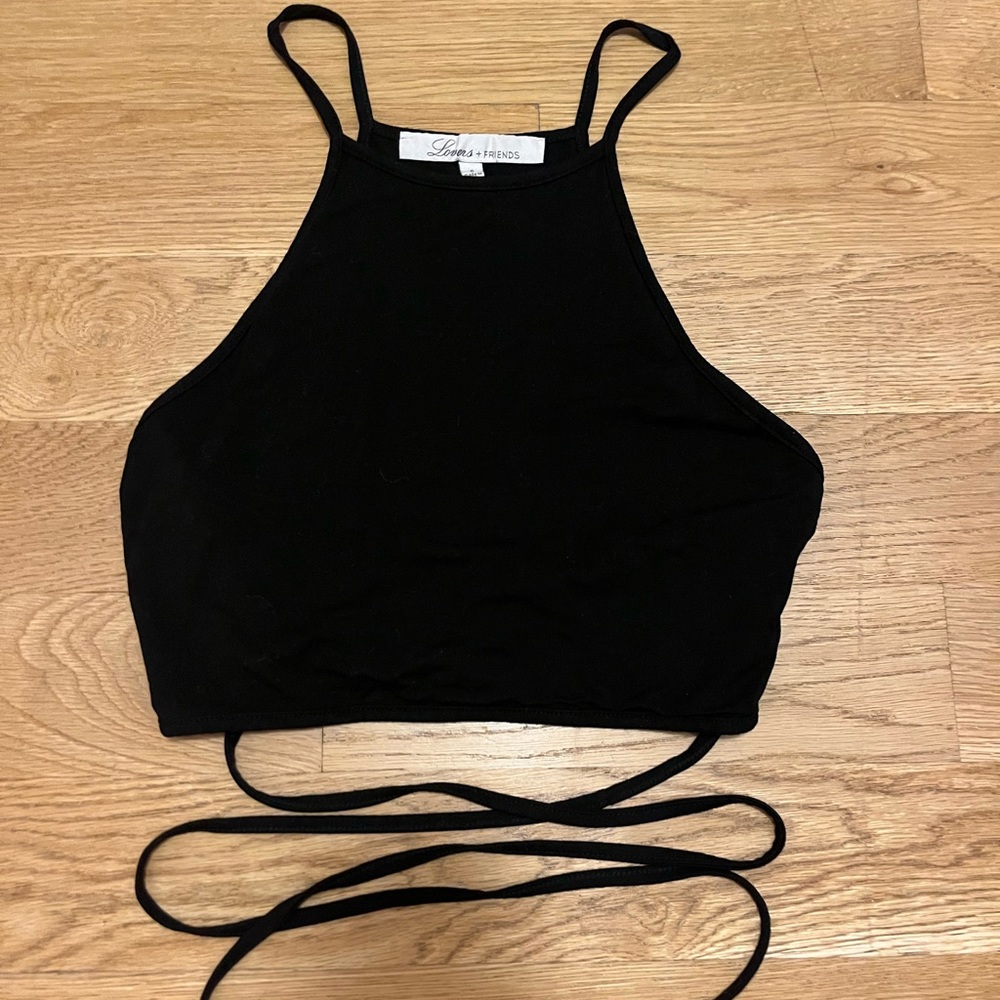 lovers & friends wrap around crop top